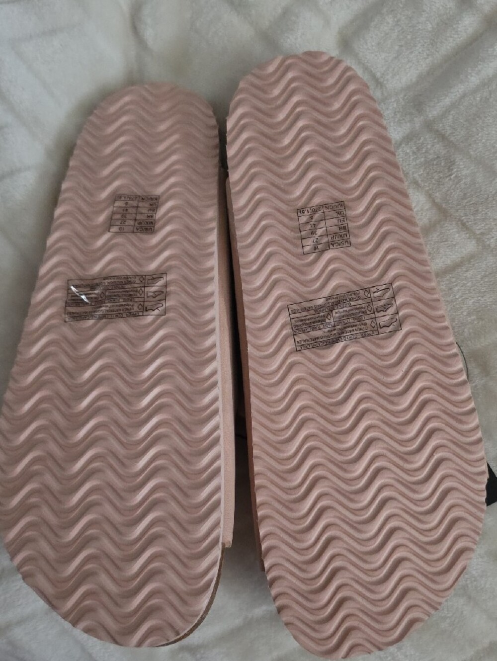 NWT Forever 21 Women's Size 10 dusty Pink Double-Buckle Slide Sandals - Picture 3 of 5